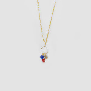 Red and Blue Short Necklace