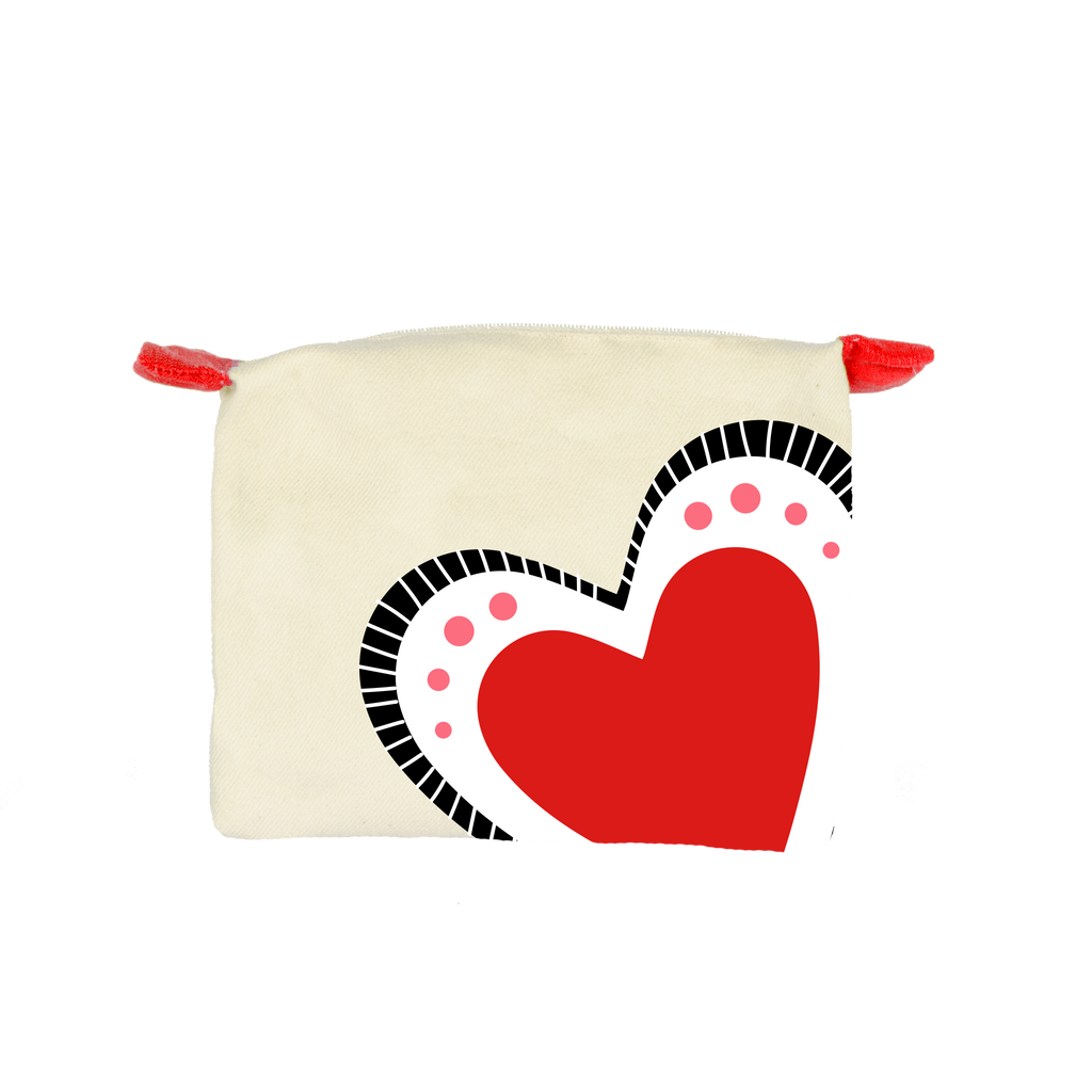 Happy Heart Collection, Handpainted Makeup Bag