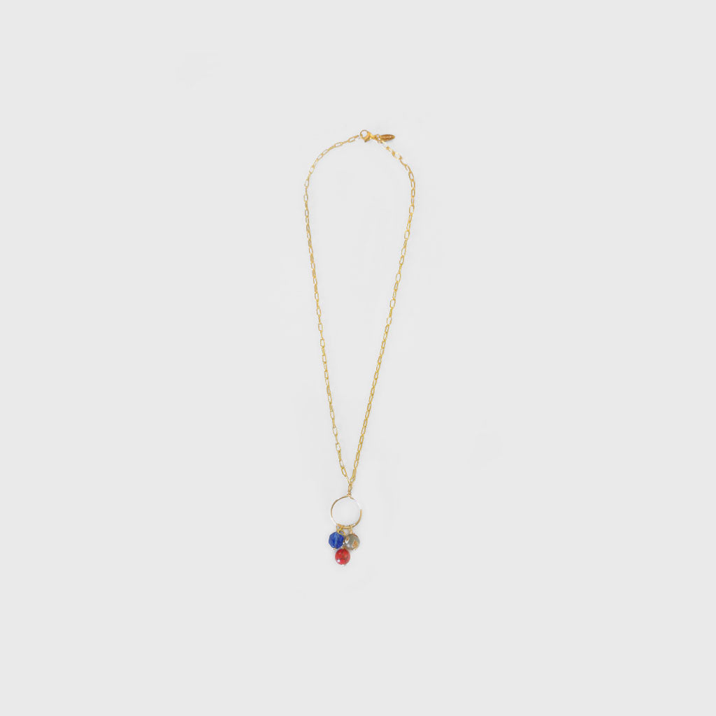 Red and Blue Short Necklace