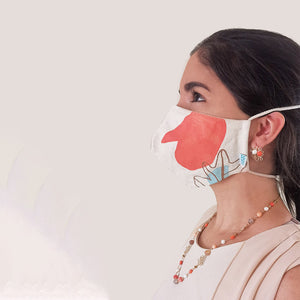 Pink Abstract - Reusable Fabric Facemask