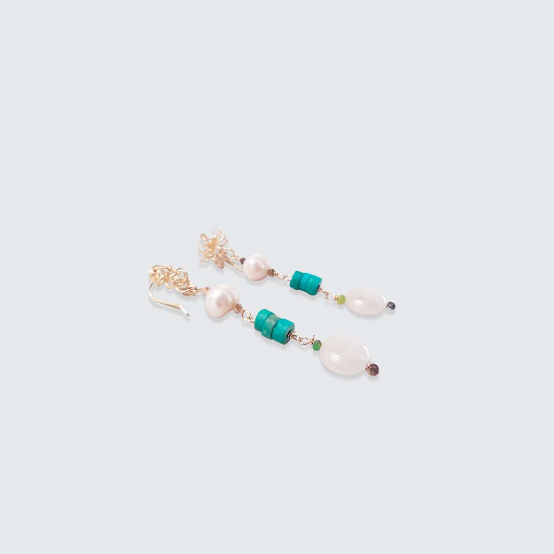 Multicolor Long Wired Earrings