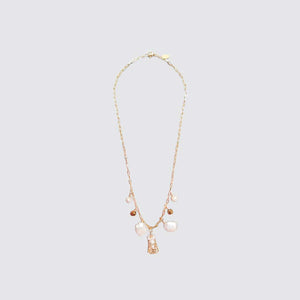 Pearls Short Necklace with Virgin Pendant