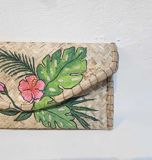 Floral Handpainted Large Clutch