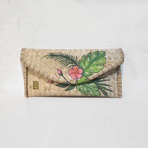 Floral Handpainted Large Clutch