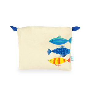 Fish Collection, Handpainted Makeup Bag