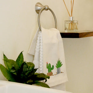 Cactus Collection, Handpainted Linen Towel