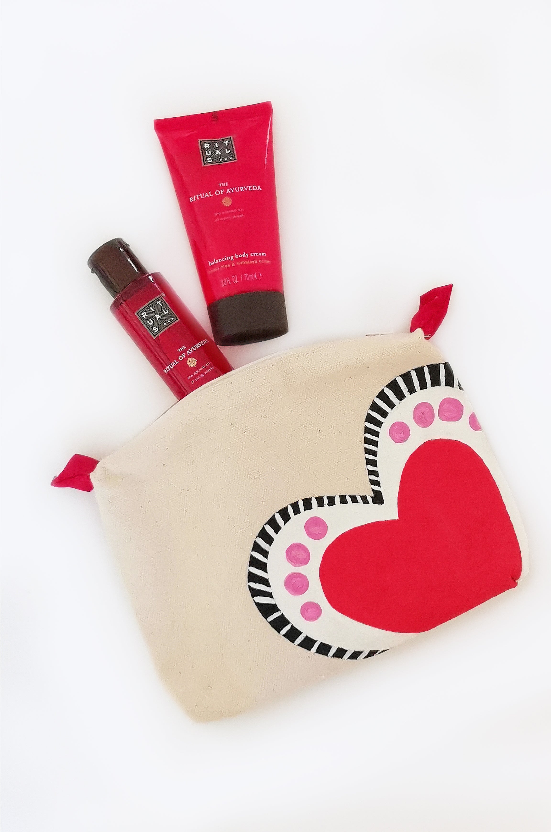 Happy Heart Collection, Handpainted Makeup Bag