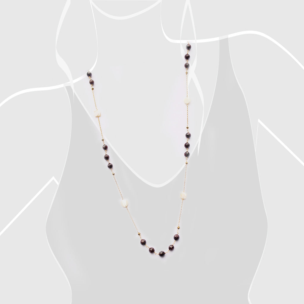 Ochre and Nacar Long Necklace