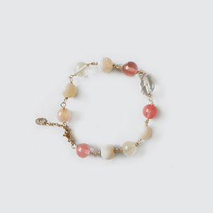 Pink Quartz and Pearls Bracelet
