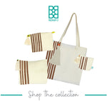 Beige Lines Collection, Handpainted Travel Bag