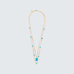 Turquoise Double Short Necklace