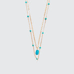 Turquoise Double Short Necklace