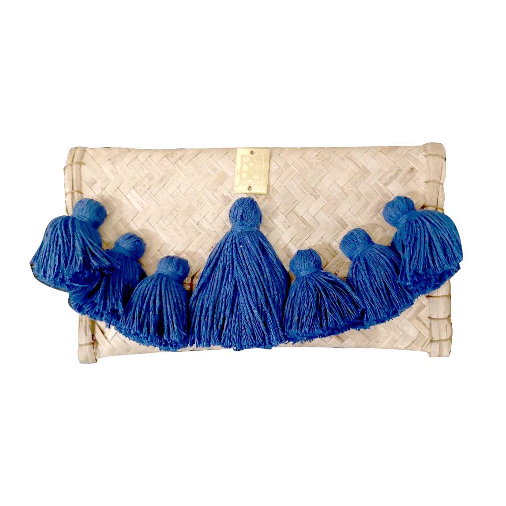 Blue Tassels Clutch