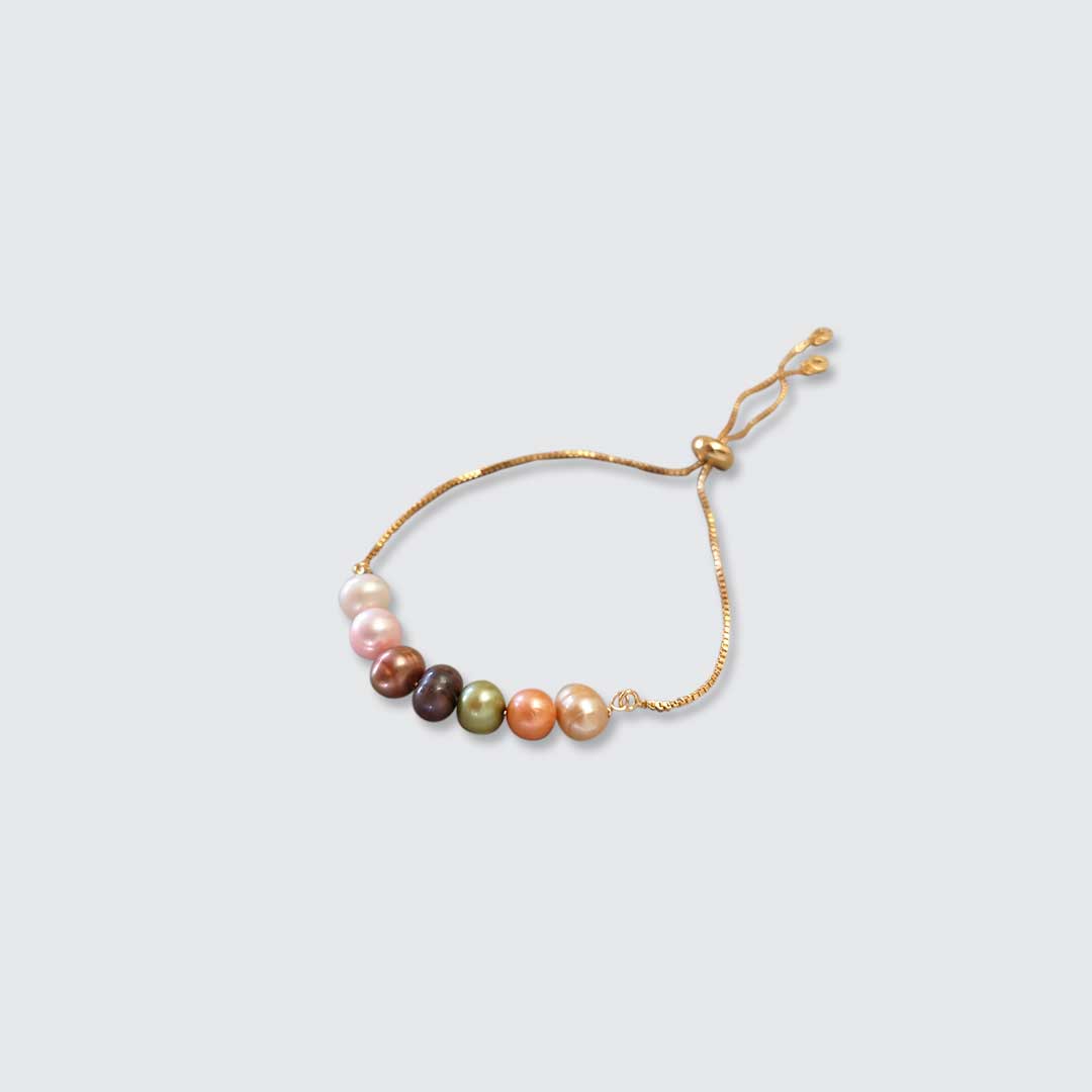 Multicolor Pearl Adjustable Bracelet
