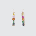 Multicolor Tourmaline Stone Earrings