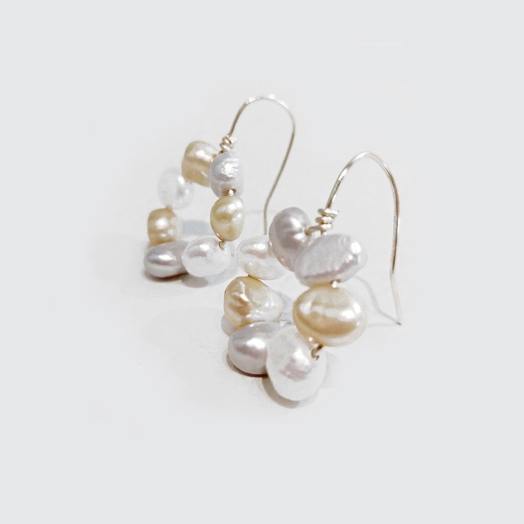 Pearl Small Hoop Earrings