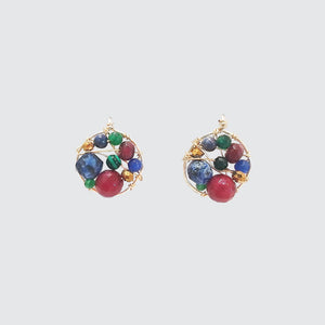 Red and Blue Medium Earrings