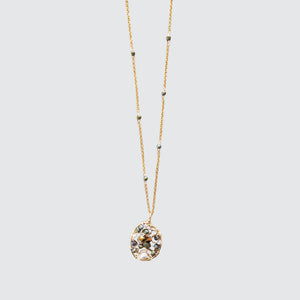 Dark Pearl Pendant Long Necklace