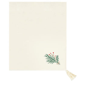 Joyful Christmas Collection, Handpainted Bread Blanket