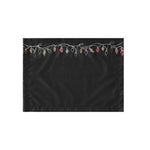 Christmas Lights Collection,  Set of 4, Black Handpainted Cotton Placemats