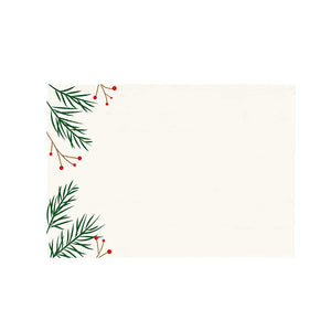 Set of 4, Joyful Christmas Collection, Handpainted Cotton Placemats