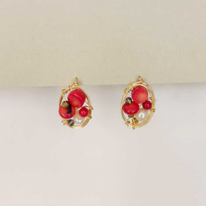 Red Small Earrings