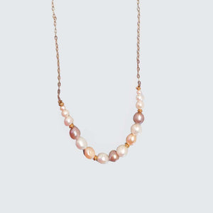 Pink Pearls Short Necklace