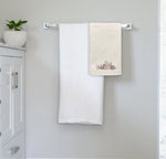 Minimal Leaves Collection, Handpainted Linen Towel